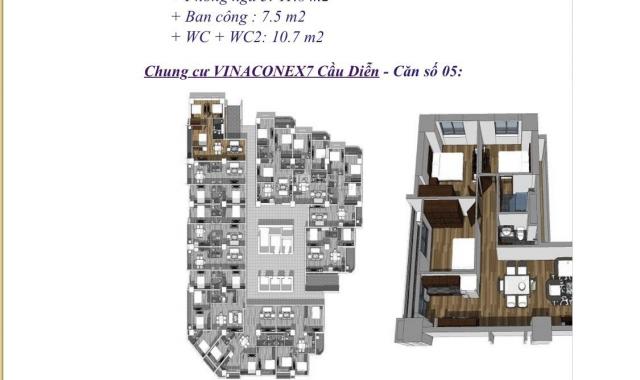 Bán căn hộ chung cư tại dự án Vinaconex 7 Đường Hàm Nghi, Thị trấn Cầu Diễn, Nam Từ Liêm, Hà Nội