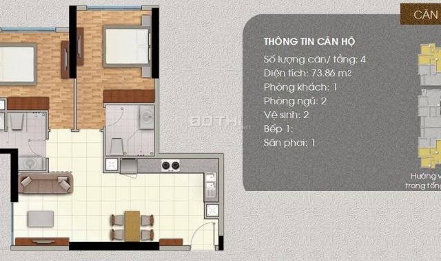 Bán lỗ căn hộ 2PN 74m2 gần Lotte quận 7, chung cư The Park Residence. LH: 0937.158.786