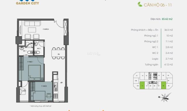 Bán căn hộ chung cư tại dự án FLC Garden City, Nam Từ Liêm, Hà Nội, diện tích 50m2, giá TT 800tr