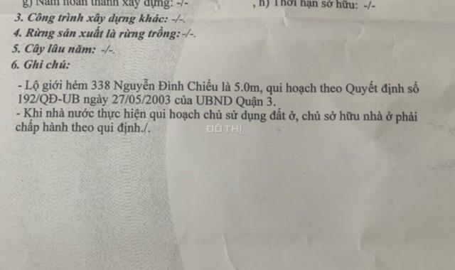 Bán nhà đường Nguyễn Đình Chiểu, P. 4, Q. 3
