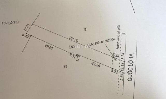 Bán đất mặt tiền Quốc Lộ 1A, phường 2, thành phố Sóc Trăng. DT trên 1500m2