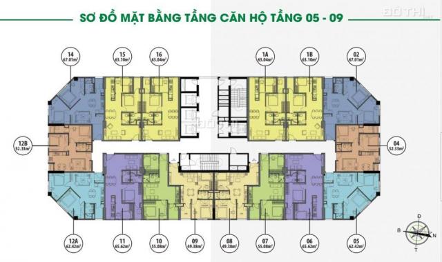 Bán căn hộ chung cư tại dự án FLC Garden City, Nam Từ Liêm, Hà Nội, diện tích 49m2, giá 16 tr/m2