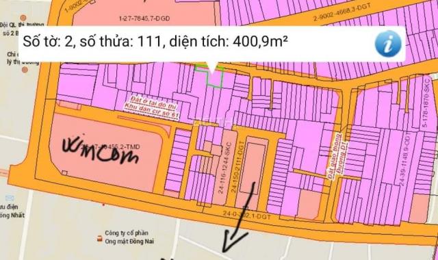 Cần bán lô đất DT 400m2 mặt tiền kinh doanh 26m ngay trung tâm P. Tân Mai, sau lưng Vincom