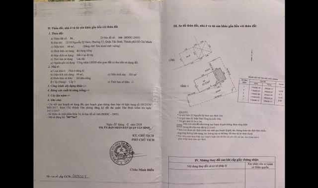 Bán nhà tại đường Nguyễn Sỹ Sách, Phường 15, Tân Bình, Hồ Chí Minh, diện tích 64m2, giá 7.3 tỷ