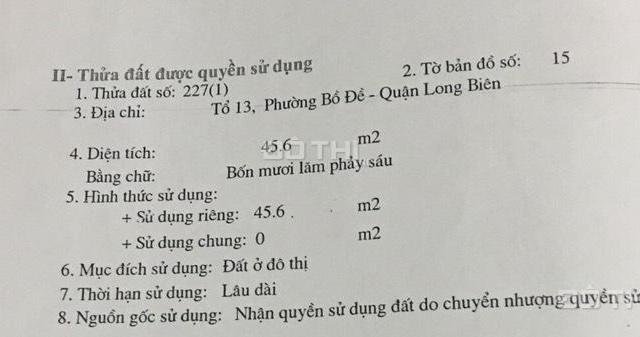 Bán nhà chính chủ tại số 3, ngõ 175, phố Bồ Đề, Quận Long Biên, TP. Hà Nội