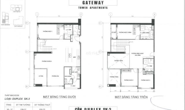 Căn hộ duplex Gateway Thảo Điền bán, gồm 4Pn rộng, dt 220m2, giá 31 tỷ