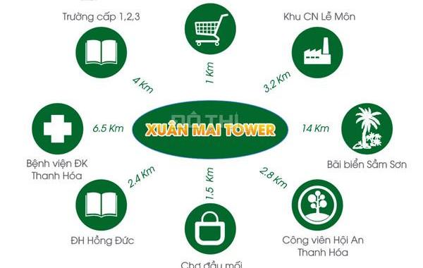 2PN full nội thất ở chung cư Xuân Mai Thanh Hóa chỉ với 13tr/m2. LH Tân 0366313366