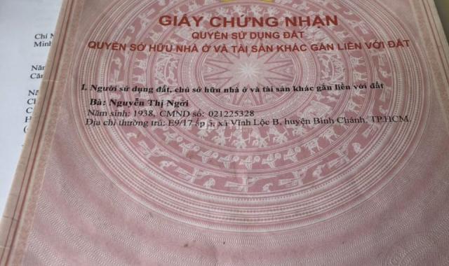 Chính chủ cần bán gấp lô đất đẹp ở xã Vĩnh Lộc B, huyện Bình Chánh, TP. HCM