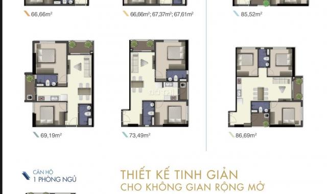 Chính chủ bán căn hộ Q7 Sài Gòn Riverside 53m2 - 2PN - 1WC. Giá 1.85 tỷ bao thuế phí