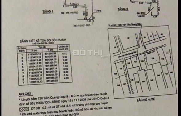 Cần bán nhà quận 3 đường Trần Quang Diệu giá 6,5 tỷ