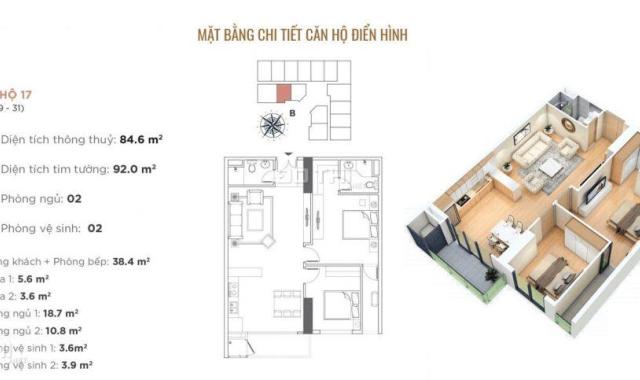 Căn hộ khách sạn hạng sang view công viên Cầu Giấy cuối năm bàn giao chỉ 4 tỷ 3 PN