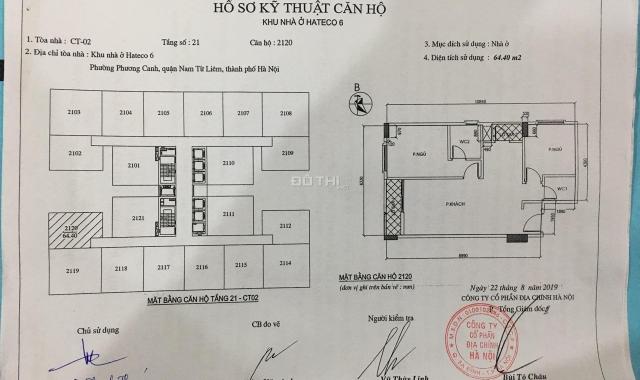 Bán căn góc chung cư Hateco Xuân Phương, Phường Phương Canh, Quận Nam Từ Liêm, giá tốt