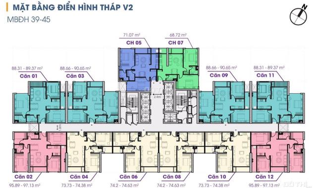 Hỗ trợ vay 0%, tặng sổ tiết kiệm 15tr, khi mua căn hộ The Terra An Hưng 75 m2, giá 1.6 tỷ / 2 ngủ