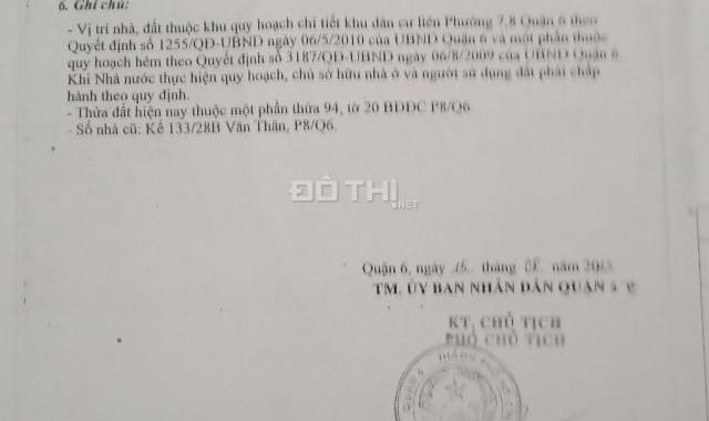 Bán nhà chính chủ tại 113/29M Văn Thân, P. 8, Q. 6, TP. HCM