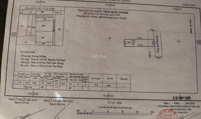 Chính chủ bán lô đất Đức Hòa Hạ, Long An, 1,2 tỷ