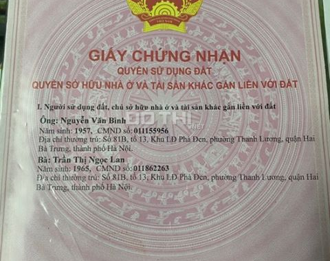 Bán lô đất chính chủ tại Tổ 11, Ngõ 78, Phường Ngọc Thụy, Quận Long Biên, Hà Nội