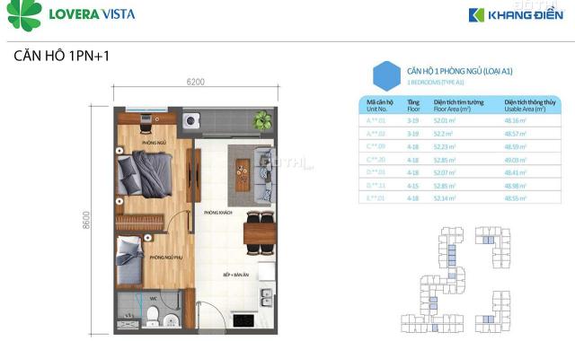 Căn hộ Lovera Vista của Khang Điền HCĐT 65 m2 - chỉ 1.9 tỷ. LH: 0908991827