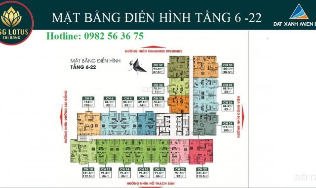 Duy nhất tháng 2 đồng giá 23,5tr/m2 TSG Lotus Long Biên, cạnh Vinhomes Riverside CK 8%, LS 0%/18T