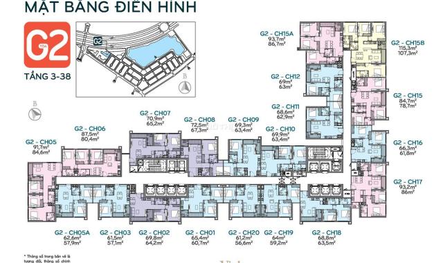 Bán cắt lỗ 200tr căn hộ 4PN duy nhất còn tại dự án chung cư G2 Green Bay Mễ Trì