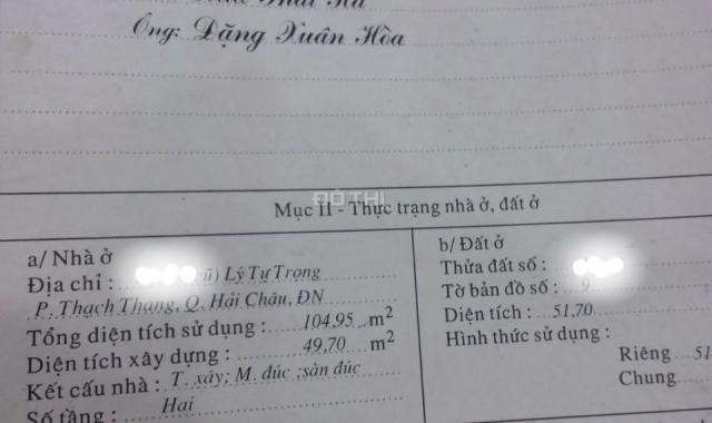 Bán nhà mặt tiền Lý Tự Trọng 52m2 vị trí vip đối diện tòa căn hộ 20 tầng và CATP, 9 tỷ bán gấp