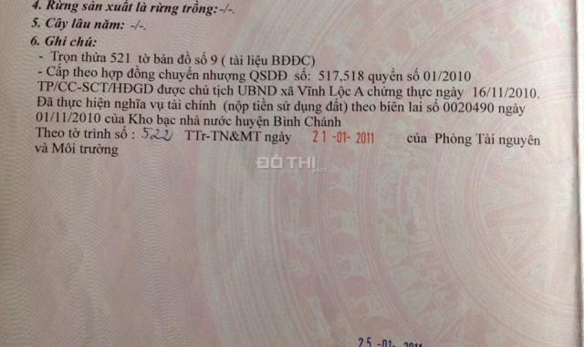 Cần bán gấp lô đất mặt tiền Quách Điêu, huyện Bình Chánh, giá rẻ