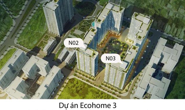 Dự án Ecohome 3, chiết khấu ngay 8% khi thanh toán sớm, view sông Hồng, 67m2 (2PN), LH 0388949580