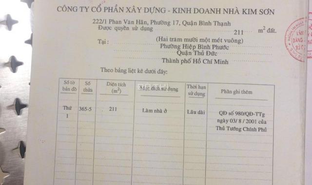 Đất biệt thự KDC Kim Sơn gần sông Vĩnh Bình đường 12 Hiệp Bình Phước