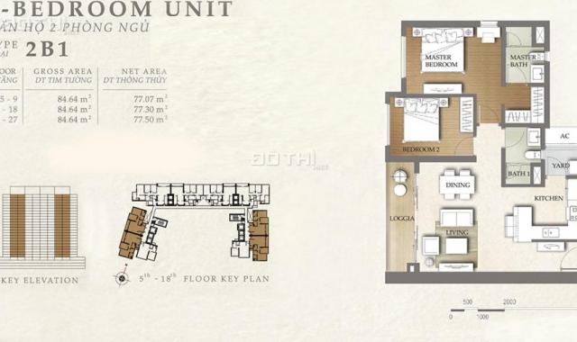 Cần bán căn hộ tại The Nassim 2PN, 77m2, tầng cao nội thất đầy đủ view sông cực thoáng