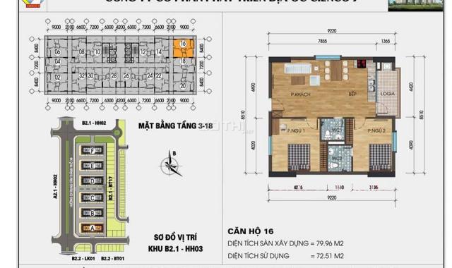 Sàn BĐS Mường Thanh: Bán hơn 50 căn hộ chung cư Thanh Hà Mường Thanh diện tích 47 - 83m2