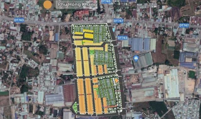 Đất sổ riêng Phú Hồng Khang lô đẹp 62.2 m2. Bề ngang rộng 4.5 m gần đường lớn