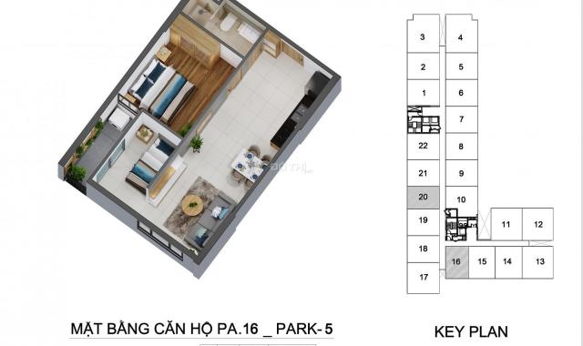Chính chủ cần chuyển nhượng gấp căn hộ PiCity 1 + 1 PN, tầng 5, view ngoại khu ngay TT HC Q12