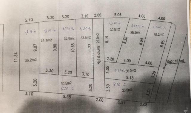 Bán đất chia lô cầu Tó, Tả Thanh Oai, diện tích 30 - 35m2, ô tô vào được, sổ đỏ chính chủ