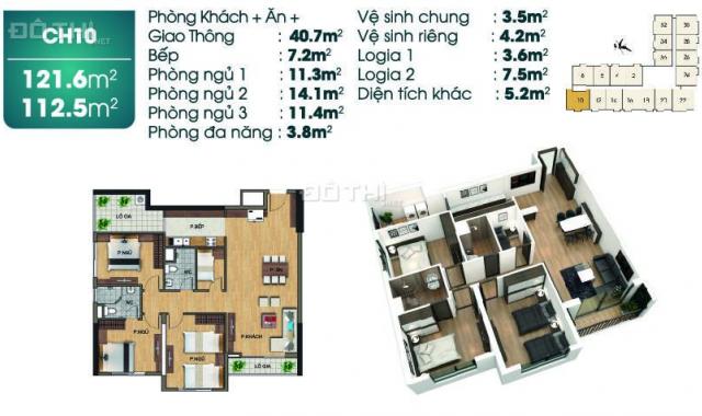 TSG Lotus Sài Đồng - ngoại giao căn hộ cao cấp 3PN, 112,5m2 rẻ hơn giá gốc 398 triệu, chỉ 24 tr/m2