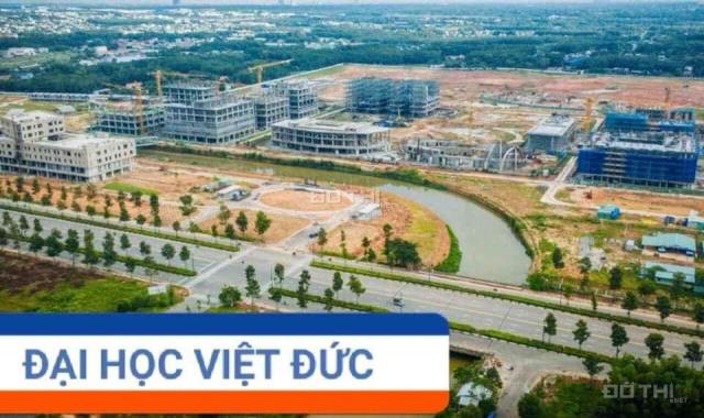 Đất nền ngay làng Đại học Việt Đức và Thủ Dầu Một, 100m2 thổ cư, dân cư có sẵn, kinh doanh liền