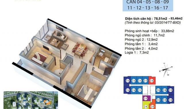 Chính chủ chuyển nhượng căn 2 phòng ngủ R2 Goldmark City, full nội thất về ở ngay