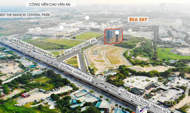 Bán căn hộ B09 3PN, 96.7m2 đẹp nhất CC Bea Sky, mặt đại lộ Chu Văn An rộng 64m. Giá gốc từ CĐT