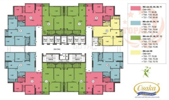 Tôi cần bán ngay căn hộ chung cư Osaka Complex 70.75m2, 2PN, 2WC