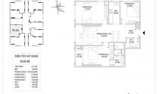Sở hữu căn hộ 2PN Sunshine Riverside, giá 3.2 tỷ, 90m2 đủ đồ hướng Tây, CK 4%