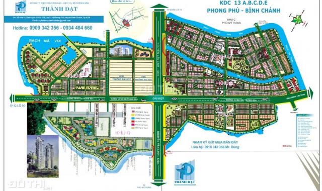 Chuyên bán đất nền biệt thự khu dân cư 13E Intesco Phong Phú Bình Chánh, giá rẻ