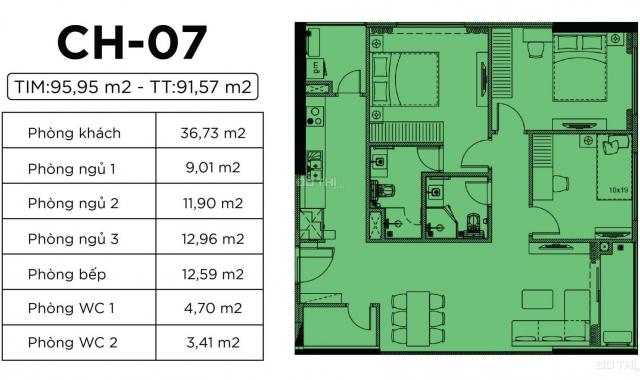 Harmony Square (DLC Complex) CK 3% diện tích 91,3m2/ 3PN chỉ từ 3,3 tỷ, Lãi suất 0% trong 12 tháng