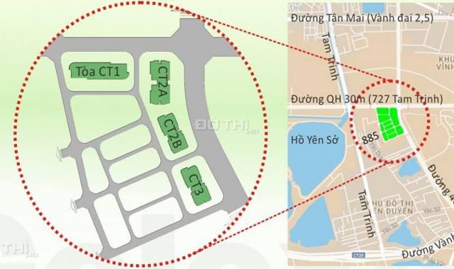 Bán căn hộ CC tại đường Tam Trinh, Phường Yên Sở, Hoàng Mai, Hà Nội diện tích 110m2, giá 2.2 tỷ