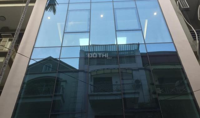 Cho thuê MB kinh doanh tòa nhà 8 tầng MP Thọ Tháp. DT 130m2, MT 8m, giá 110 tr/th
