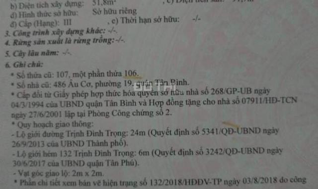 Cần bán nhà mặt tiền đang kinh doanh tốt tại Trịnh Định Trọng, Tân Phú, HCM