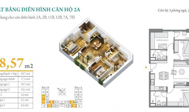 Khách hàng tin tưởng gửi bán lại một số căn hộ diện tích 54m2, 75m2, 89m2 dự án Anland Complex