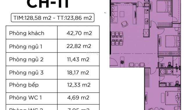 Duy nhất căn 3PN 119.2m2, 3.4 tỷ CC Harmony Square - Nhân Chính, CK 3%, LS 0% 12th trực tiếp CĐT