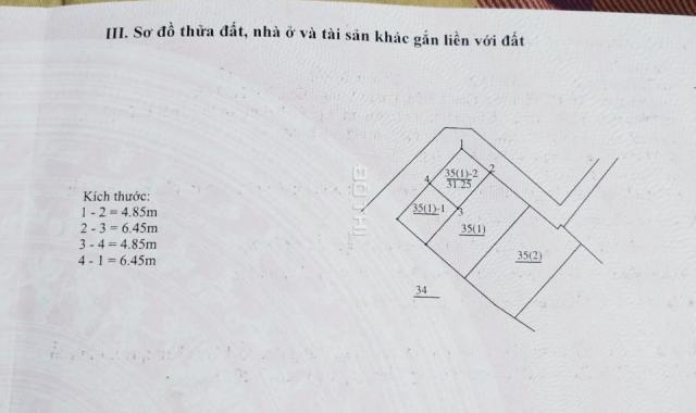 Bán đất tại Phường Thạch Bàn, Long Biên, Hà Nội, diện tích 32m2, giá 1,27 tỷ