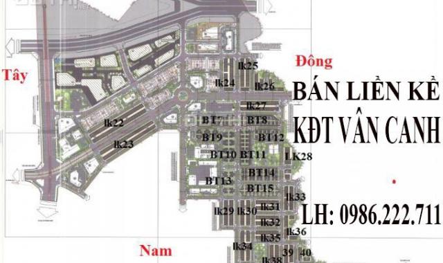 Chính chủ bán gấp nhà liền kề LK 30 KĐT Vân Canh Hud, Hoài Đức. DT 110m2, SĐCC, giá: 51 triệu/m2