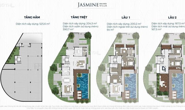 Mua biệt thự Lancaster Eden An Phú Q2, Loại Jasmine, 595m2, 3 tầng