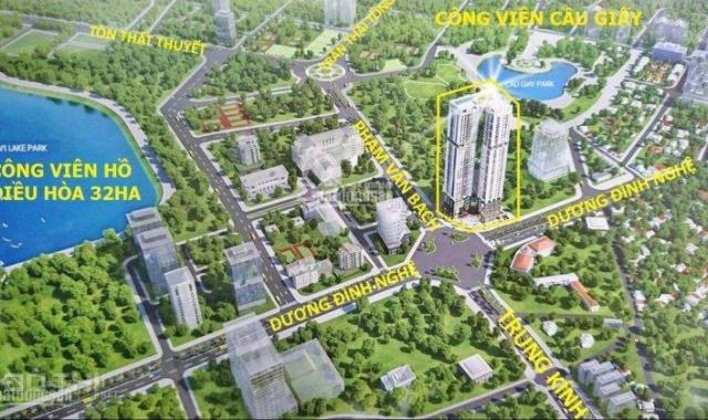 Bán căn hộ view công viên Cầu Giấy 3PN, 96m2 full nội thất. LH 0961881822