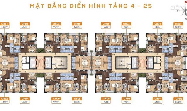 Bán căn hộ chung cư tại dự án khu Ngoại Giao Đoàn, Bắc Từ Liêm, Hà Nội diện tích 95m2 giá 40tr/m2